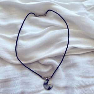 Moon and Star gemstone necklace, hook clasp